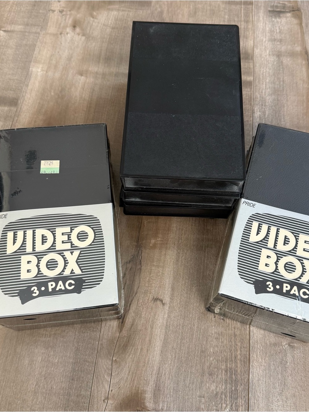 Lot of 10 VHS Tape Clamshell Cases Black Video Box Pack Plastic Storage Media